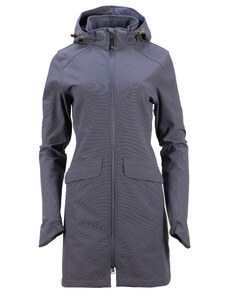 GTS dámský 3L softshellový 3/4 kabát s kapucí, ocelově šedá