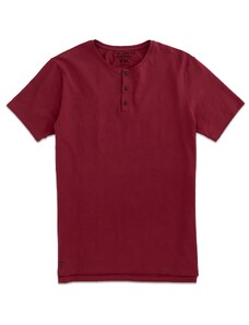 TallGuys Pánské rozstřižené tričko | knoflíček | Burgundy
