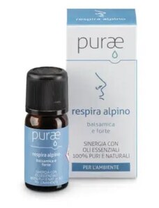 Nasoterapia Purae Respira alpino Směs esenciálních olejů na vyčištění vzduchu a uvolnění dýchání 10 ml