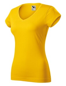 MALFINI Fit V-neck Tričko dámské Single Jersey, 100 % bavlna (barva 12 - složení se může lišit - 85 % bavlna, 15 % viskóza), silikonová úprava