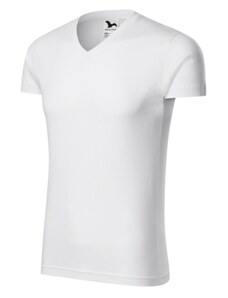 MALFINI Slim Fit V-neck Tričko pánské Single Jersey, 100 % bavlna (barva 12 - složení se může lišit - 85 % bavlna, 15 % viskóza), silikonová úprava