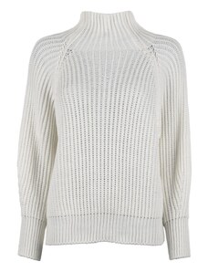 Dámský pletený svetr - bílý