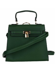 Dámská kabelka s ozdobným zámečkem - zelená