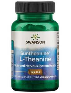 Swanson Suntheanine L-Theanine 60 ks, vegetariánská kapsle, 100 mg