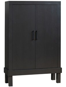 Hoorns Černá borovicová skříň Bona 107 x 39 cm