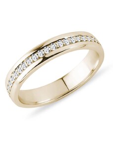 Pánský diamantový prsten eternity ze žlutého zlata KLENOTA K0824023