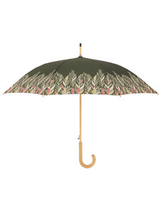 Doppler NATURE Long AC - holový udržitelný deštník olivová se vzorem
