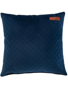Modrý sametový polštář MICADONI Dona 36 x 36 cm