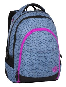 Školní batoh Bagmaster digital 8 a blue/pink/black