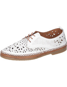 Manitu 850022-03 dámská perforovaná kožená obuv bílá