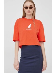 Bavlněné tričko Kangol červená barva, KLEW009-118