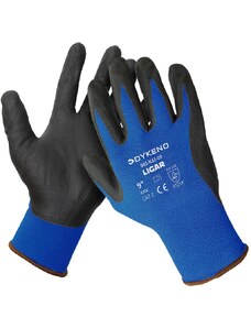 DYKENO Ligar povrstvené nylonové rukavice jedinečný úchop