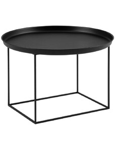 Černý kovový konferenční stolek MICADONI Ataca 63 cm
