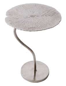 Noble Home Stříbrný hliníkový odkládací stolek Ferago, 40 cm