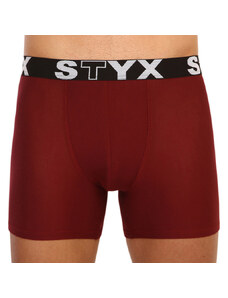 Pánské boxerky Styx long sportovní guma vínové (U1060)