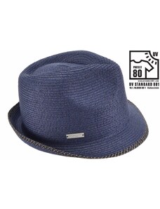 Trilby - slaměný modrý letní klobouk - Seeberger - UV faktor 80