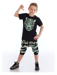mshb&g Pixel Tiger Boys T-shirt Capri Shorts Set