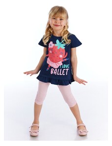 Denokids Ballerina Strawberry Girls Kids Tunic Leggings Suit