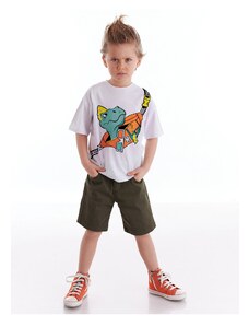 mshb&g Bag Dino Boy's T-shirt Gabardine Shorts Set
