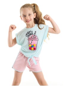 Denokids Sweet Milkshake Girl's T-shirt Shorts Set