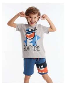 Denokids Bandit Shark Boy T-shirt Shorts Set