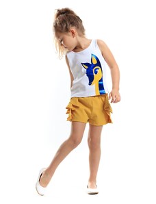 Denokids Ceylan Girls Kids T-shirt Woven Shorts Set