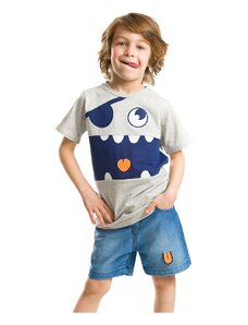 Denokids Adventurer Boy T-shirt Denim Shorts Set