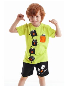 Denokids Cube Monsters Boys T-shirt Shorts Set