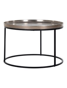 Stříbrný kovový konferenční stolek Richmond Milo 70 cm