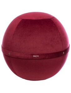 Bloon Paris Bordově červený sametový sedací/gymnastický míč Bloon Velvet 55 cm