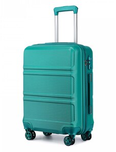 Konofactory Tyrkysový odolný skořepinový cestovní kufr "Travelmania" - vel. M, L, XL