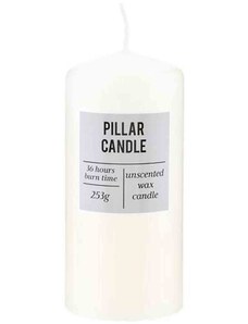 Pep & Co. Bílá svíčka bez parfémace 253g 36 hodin