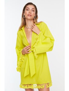 Trendyol Green Tie Detailed Beach Kimono & Beach Caftan