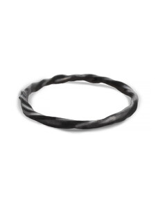 Klára Bílá Jewellery Dámský černý prsten Implicate kroužek 41 (13,0mm), Stříbro 925/1000