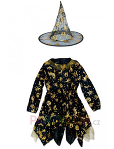 Čarodějnický kostým a klobouk pro děti