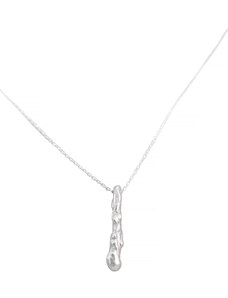 Klára Bílá Jewellery Dámský minimalistický náhrdelník Aqua 40-45cm, Stříbro 925/1000