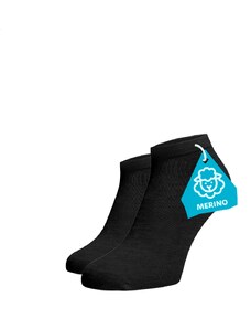 Benami Kotníkové ponožky MERINO - černé