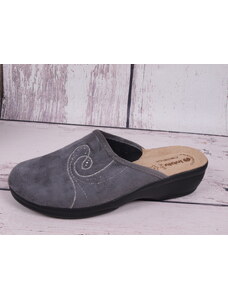 Pantofle papuče bačkory Inblu BJ127-025 šedé s koženou stélkou