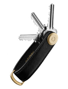 Orbitkey Kožená klíčenka Orbitkey 2.0 Saffiano Liquorice Bl