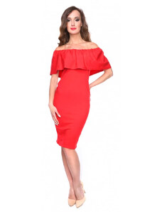 Oxyd Červené bavlněné šaty Carmen