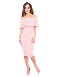 Oxyd Pudrově růžové bavlněné šaty Carmen