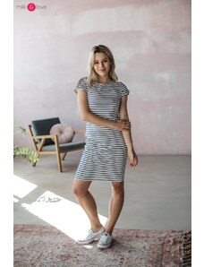 milk & love Kojící šaty Milky Dress Stripes SS