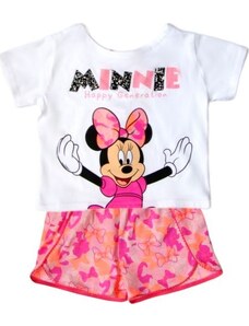 Bílo-růžový dívčí set Minnie Mouse Disney Růžová