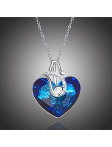 Éternelle Exkluzivní náhrdelník Swarovski Elements Courtney Blue - srdce