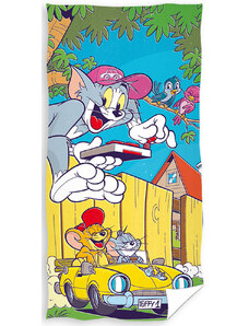 Tip Trade Dětská osuška Tom a Jerry Ve žlutém kabrioletu
