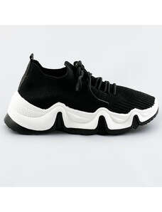 VIA GIULIA Černé tenisky sneakers s bílou podrážkou (XA055)