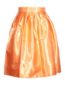 Oranžová saténová zavinovací sukně Victorie