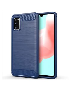 IZMAEL.eu Pouzdro Carbon Bush TPU pre Samsung Galaxy A41 pro Samsung Galaxy A41 modrá