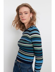 Trendyol Navy Blue Crop Knitwear Sweater