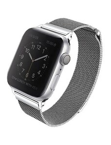 Uniq Dante Apple Watch Series 4/5/6/7 / SE 44 / 45 / 42 mm Stříbrná